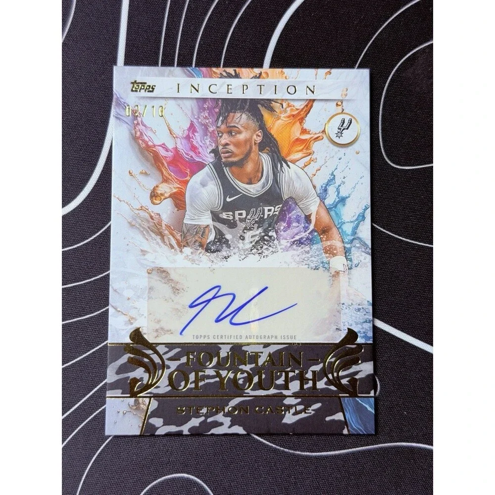 2025-26 Topps Inception Stephon Castle Fountain Of Youth Signatures 02/10 Auto